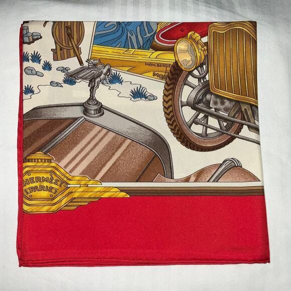 Hermes Rare Vintage 90cm Silk Scarf Automobile Hermès by Joachim Metz New in Box - Picture 14 of 16